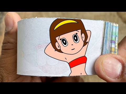 Doraemon Cartoon Flipbook #215 | Shizuka Bathing At Beach Flip Book | Flip Book Artist 2024