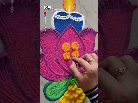 Beautiful Rangoli Tricks by Sangeeta| Deepavali, Sankranti, Dhanteras and Diwali Simple Rangoli