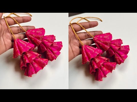 DIY: Lehenga Latkan Making at Home | Kapde se Latkan Banane ka Tarika | Blouse Latkan Design