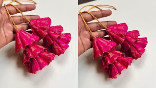 DIY: Lehenga Latkan Making at Home | Kapde se Latkan Banane ka Tarika | Blouse Latkan Design