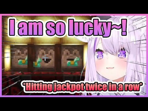 Okayu Tried Watame’s Slot Machine for the First Time and Hit the Jackpot Twice in a Row...【Hololive】