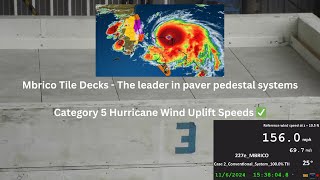 Mbrico's Paver Pedestal System - Category 5 Hurricane Speeds in Wind Uplift Testing (Miami-Dade NOA)