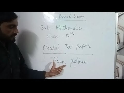 EXAM PATTERN 12TH CLASS MATH|| MATH EXAM PATTERN|| Math Sample Paper 🗞️