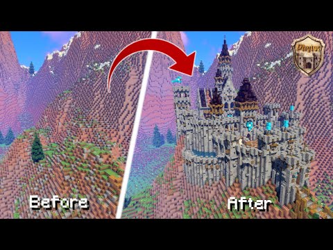 Minecraft: Building A Medieval Mountain Castle & Fortress!