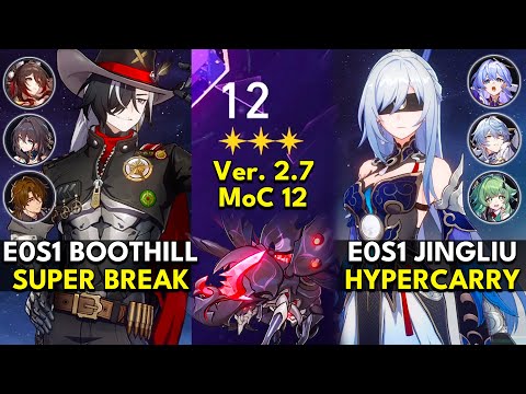 E0S1 Boothill Super Break & E0S1 Jingliu Hyper | Memory of Chaos Floor 12 3 Stars |Honkai: Star Rail