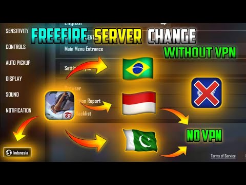 How to change server in free fire without VPN || Without vpn server ko change kaise karen free fire.