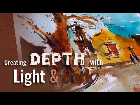 Can Light and Dark Contrasts Create Depth? A Quick, Abstract Painting.