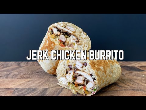 Jerk Chicken Burrito with Coconut Rice and Beans and Chargrilled Pineapple Salsa