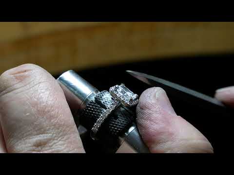 Crafting a Radiant Cut Diamond Halo Engagement Ring for Claire & Anton | The Village Goldsmith