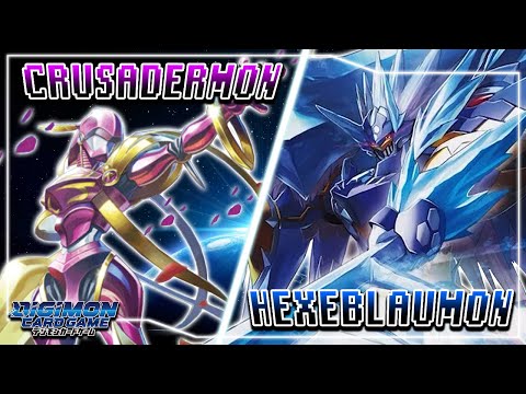 Digimon Card Game : Crusadermon (Yellow) VS Hexeblaumon (Blue)