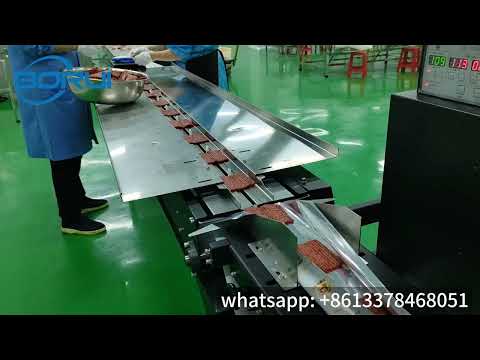 [Boruipack] Bull Backstraps Paddywack food horizontal flow wrap packaging machine with hang hole