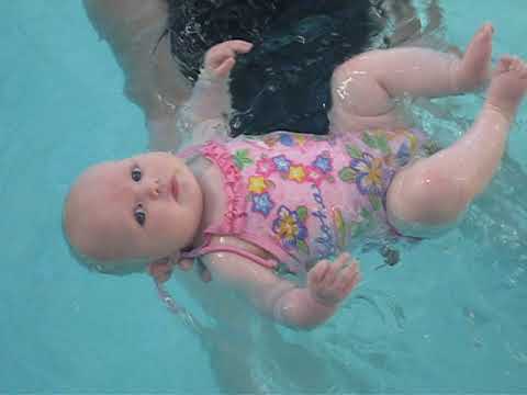 13 years ago Elizabeth had her first experiance in the swimming pool