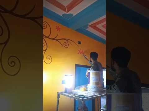 dining wall painting design hand painting