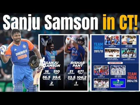 IS RISHAB PANT DROP FROM CHAMPIONS TROPHY SANJU SAMSON IN CHAMPIONS TROPHY #cricket