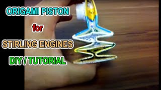 Simple ORIGAMI piston for Stirling engine - Step by step DIY tutorial