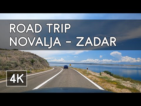 Road Trip: Novalja (Island of Pag) to Zadar, Croatia - 4K UHD Virtual Travel