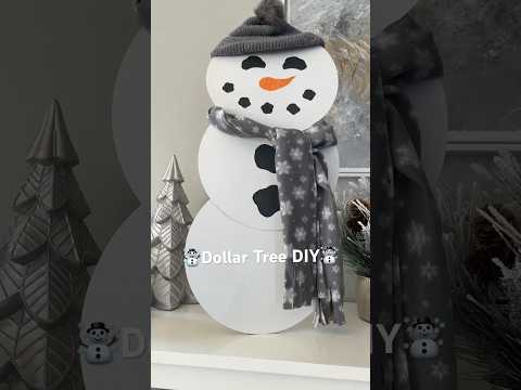 ☃️ EASY DOLLAR TREE DIY SNOWMAN ☃️ #christmas #dollartreediy #shortsvideo #shorts #christmas2023