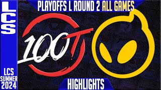 100 vs DIG Highlights ALL GAMES | LCS 2024 Playoffs Lower Round 2 | 100 Thieves vs Dignitas