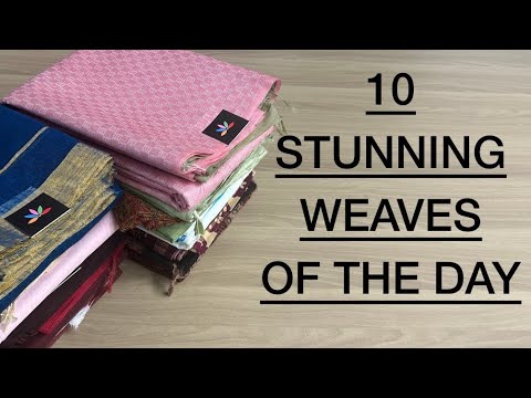 Detailed Video - 10 Stunning Weaves of the Day | Shop on www.fabk.in | #fabksarees #sareelove