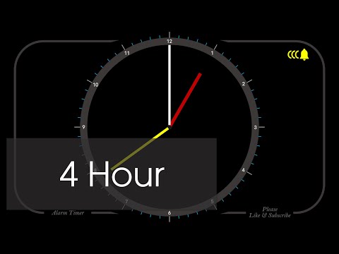 4 Hour - Analog Clock Timer & Alarm - 1080p - Countdown