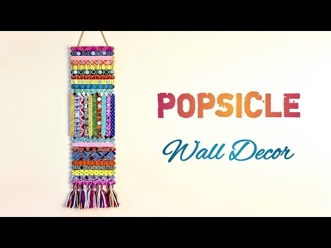 DIY Popsicle Wall Hanging Ideas| Multicolor Wall Art using Popsicle Stick| DIY Home decor #diy #art