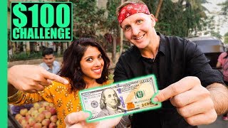 INDIAN Street Food $100 CHALLENGE in MUMBAI! Best Street Food in Mumbai!