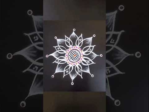 Free Hand rangoli | Simple Rangoli Design| Easy Rangoli | Free hand kolam | Daily rangoli | muggulu