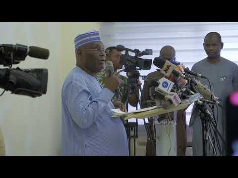 World Press conference by H.E. Atiku Abubakar, GCON, the 2023 PDP Presidential Candidate.