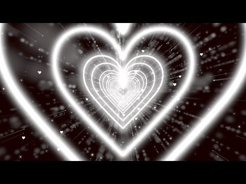 White Heart Background 🤍 Heart tunnel background | Neon Heart Background Video | Animated Background