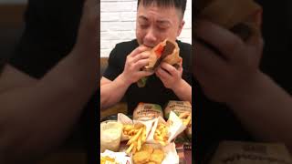 漢堡王吃播｜BURGER KING #吃播 #eating #漢堡 #food #foodie #foodlover #mukbang