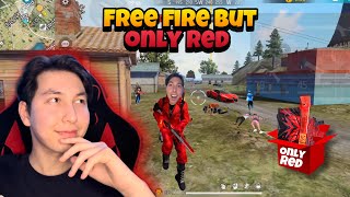 Free Fire but ONLY RED 🍷🗿 | Only Red Challenge | Mehdix Free Fire