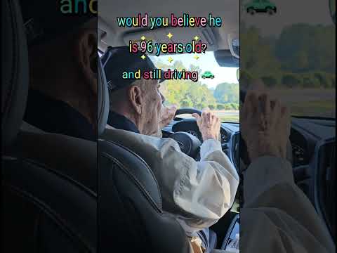 Is your great grand father still driving? He is 96 years old, very smart and able! 💪👴 #inspiration