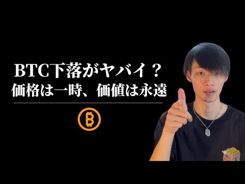 【ビットコイン下落ヤバイ？】　価格は一時的、価値は永遠という話　【仮想通貨・ビットコイン相場分析】