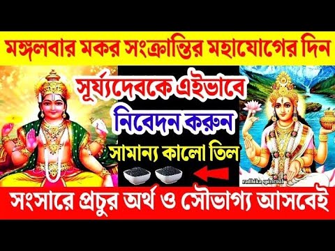 মঙ্গলবার মকর সংক্রান্তিতে অল্প কালো তিল নিবেদনে আসবে প্রচুর অর্থ ও সৌভাগ্য।Makar Sankranti 2025।