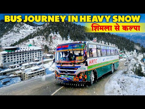 EPIC SHIMLA TO KALPA bus journey in heavy snow | Kinnaur Travel Guide | Himbus