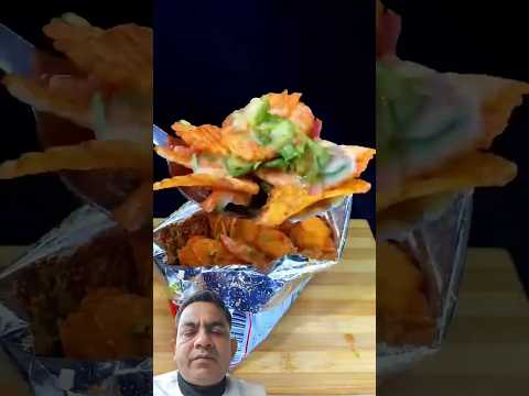 Photo chips chat with cheese sauce #satisfying #food #cooking #recipe  #viralvideoviralvideo