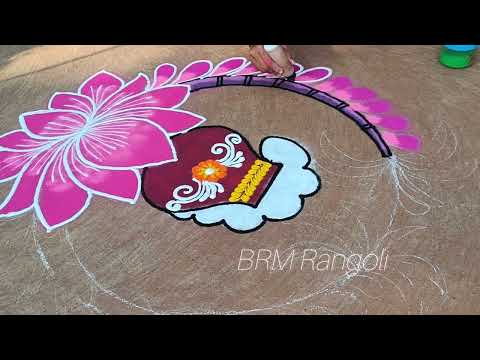 Beautiful Rangoli Designs For Makar Sankranti/ Sankranti Special Rangoli Designs/Mugglu/Kolam/Pongal