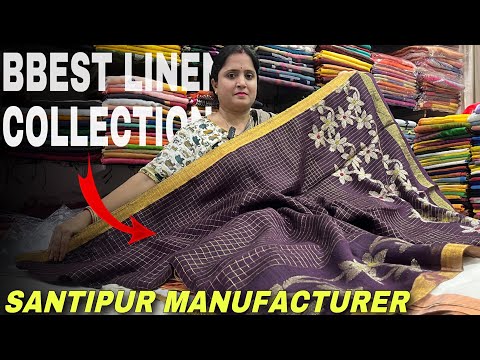 Linen mul / softcotton / Resham / cotton silk / Resham Kota / hand weaving manufacturing in santipur