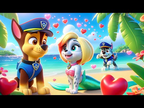 Paw Patrol Ultimate Rescue | Chase FALL IN LOVE Mermaid SKYE | Very Funny Story | Rainbow 3