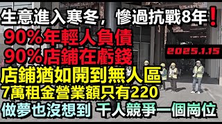 消費力幾乎消失！店鋪就像開到無人區，店家隔三差五的崩潰，8成年輕人負債，9成店鋪虧錢，千人競爭一個崗位，消費力幾乎消失，商家度日如年，終止消費#條條道路通平壤#人口黑利#無修飾的中國#大陸經濟#大蕭條