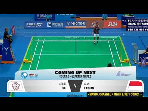 ALWI FARHAN ( INA) VS CHENG KAI ( TPE) | KAOHSIUNG MASTERS 2024 | men's singles Quarter finals