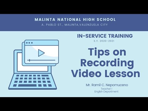 Tips sa Paggawa ng Video Lesson