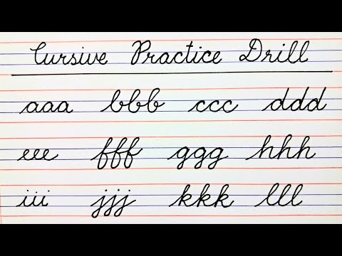 Lesson 3 : Cursive writing a to z | English small letters | chhoti abcd | कर्सिव  में लिखना सीखें