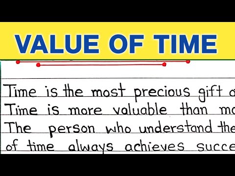 5 lines essay on value of time || Importance of time essay in English