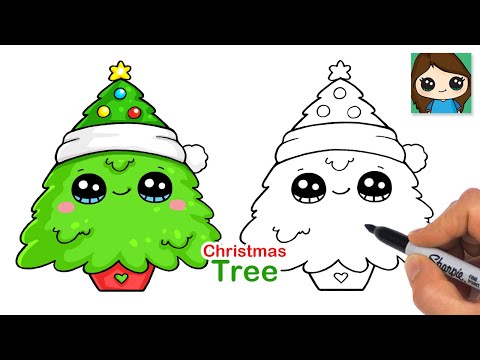 How to Draw a Christmas Tree Easy 🎄Funny Holiday Art