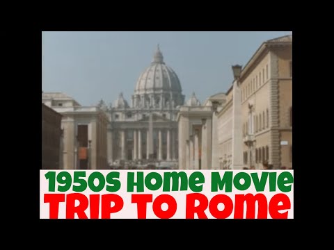 “ITALIAN VACATION” 1950s COLOR HOME MOVIE   ROME & THE VATICAN   RURAL ITALY  XD85515