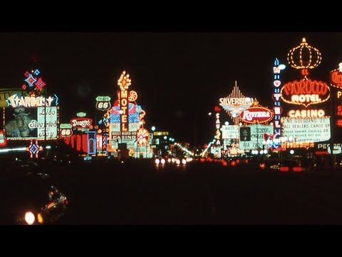 1-hour midnight drive through Las Vegas while listening to indie rock music