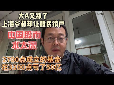 大A又涨了 上海爷叔却让股民销户|中国股市水太深 2700点成立的基金 在3200点诡异暴亏50亿