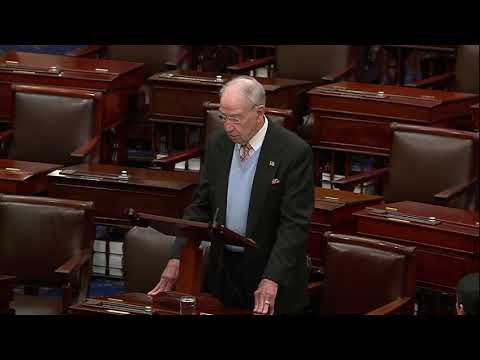 Grassley Stands with Israel on Senate Floor