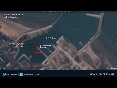 Kaspiysk Port Update - Satellite Imagery After Ukraine's Drone Attack Shows Caspian Fleet Dispersed